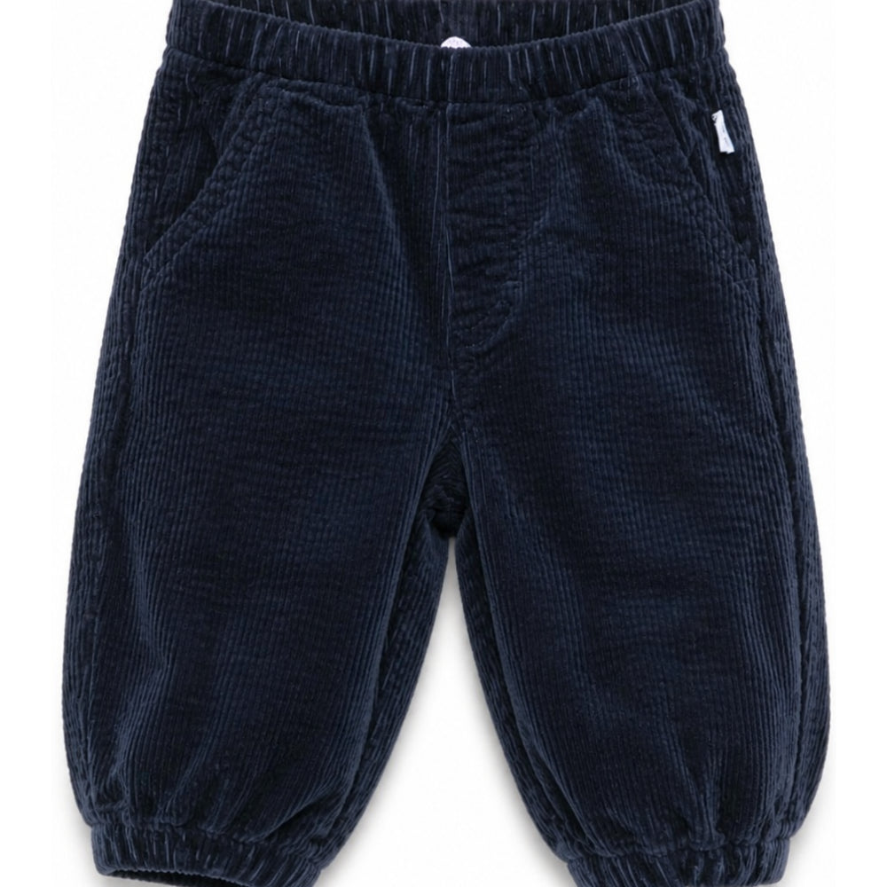 Pantaloni per neonato Il Gufo blu con motivo a coste A26GPL0015V6021 497 IL GUFO KIDS