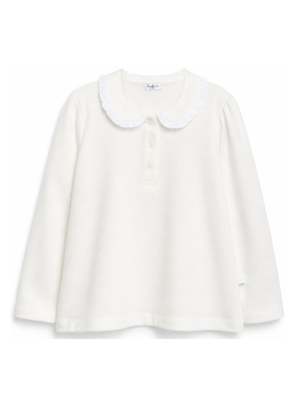 Maglia per neonata Il Gufo Kids bianca con colletto con volant A26GPO0003MF002 1001 IL GUFO KIDS