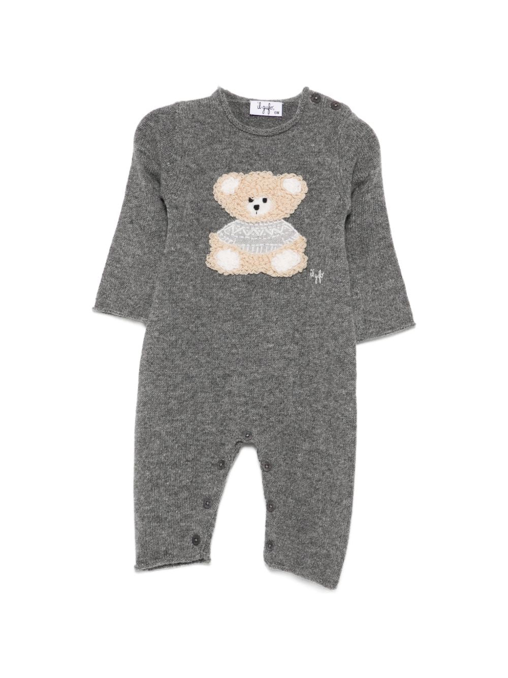 Tutina per neonati Il Gufo Kids grigia con motivo orsetto A26GTL0002EM220 085 IL GUFO KIDS