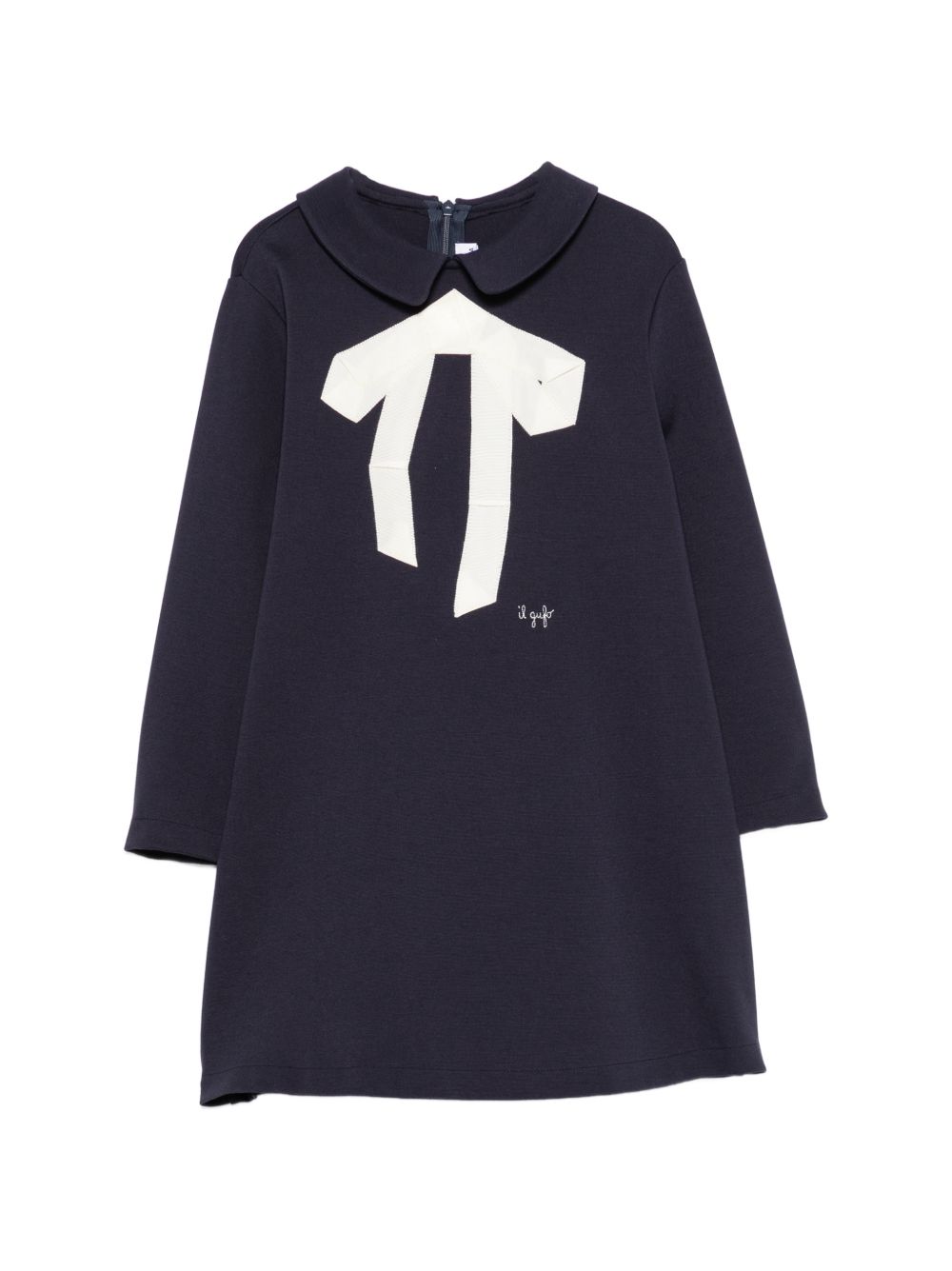 Abito per bambina Il Gufo Kids blu con dettaglio fiocco A26GVL0017M0041 4910 IL GUFO KIDS