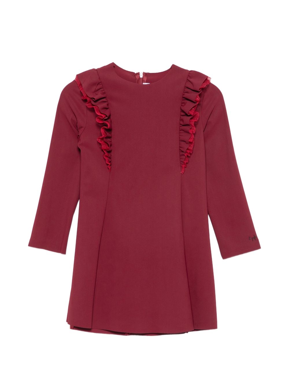 Abito per bambina Il Gufo Kids rosso con dettagli glitter A26GVL0031N0057 397 IL GUFO KIDS