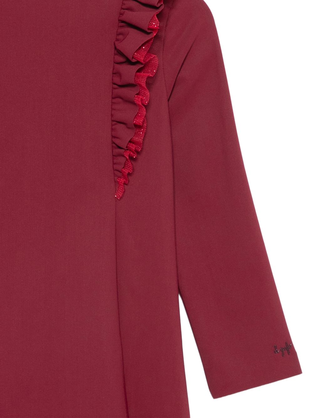 Abito per bambina Il Gufo Kids rosso con dettagli glitter A26GVL0031N0057 397 IL GUFO KIDS