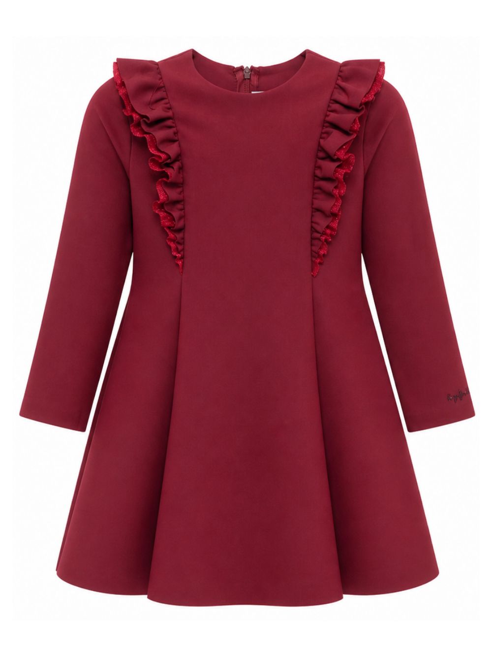 Abito per bambina Il Gufo Kids rosso con dettagli glitter A26GVL0031N0057 397 IL GUFO KIDS