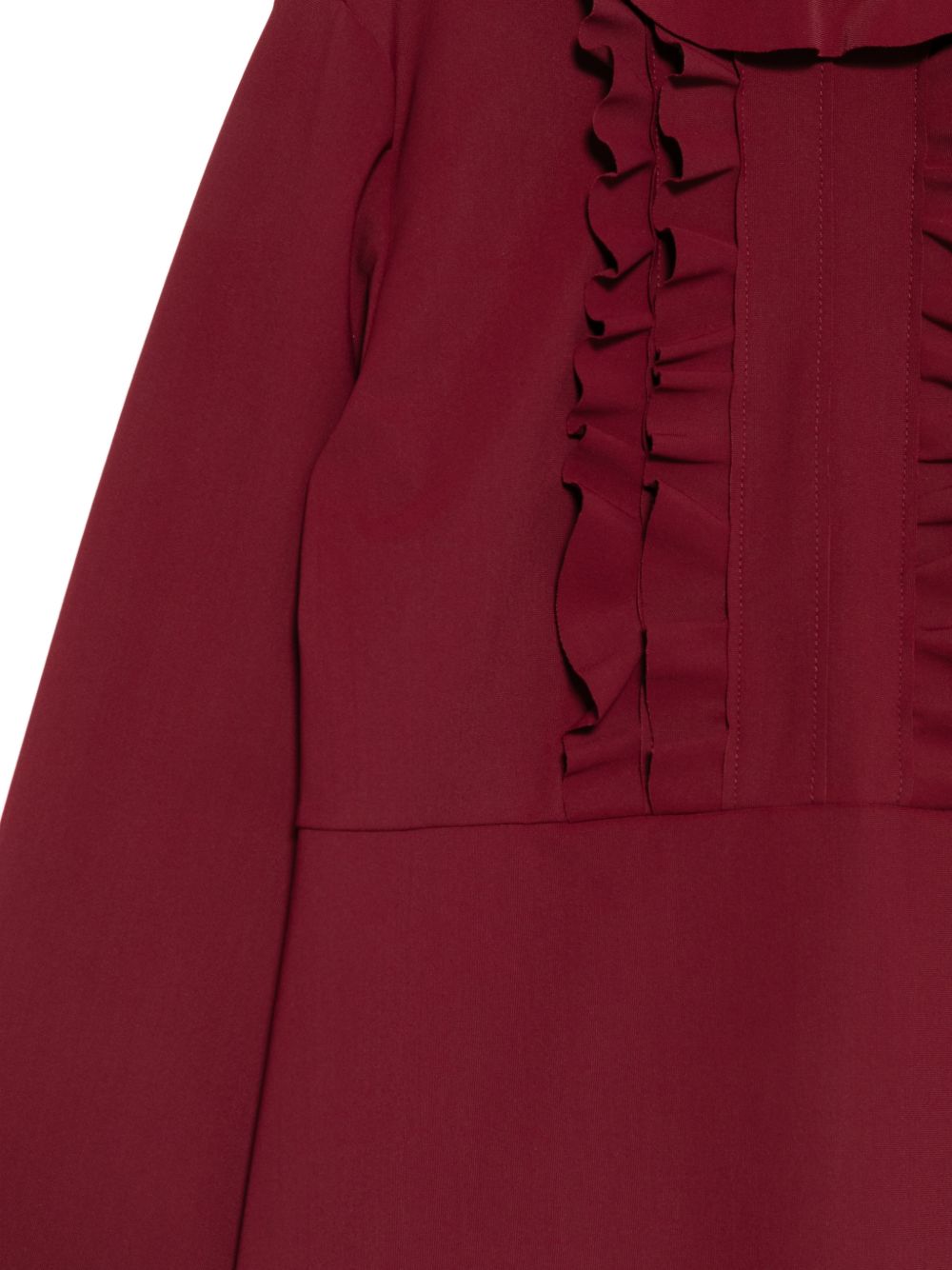 Abito per bambina Il Gufo Kids rosso con bordo increspato A26GVL0033N0057 397 IL GUFO KIDS