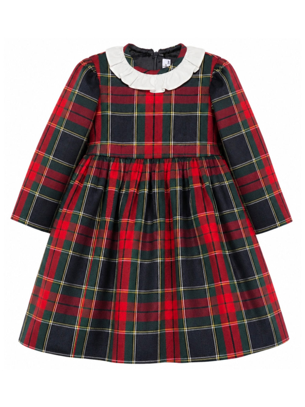 Abito per neonata Il Gufo Kids rosso con motivo tartan A26GVL0036W3068 377 IL GUFO KIDS