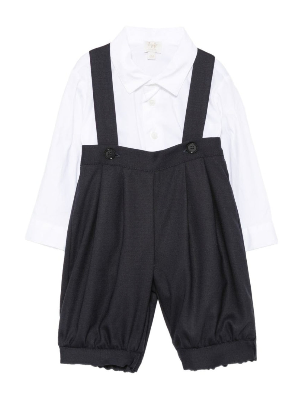 Set camicia e salopette per neonato Il Gufo Kids multicolore con colletto classico L03XDP0002W0060 498 IL GUFO KIDS