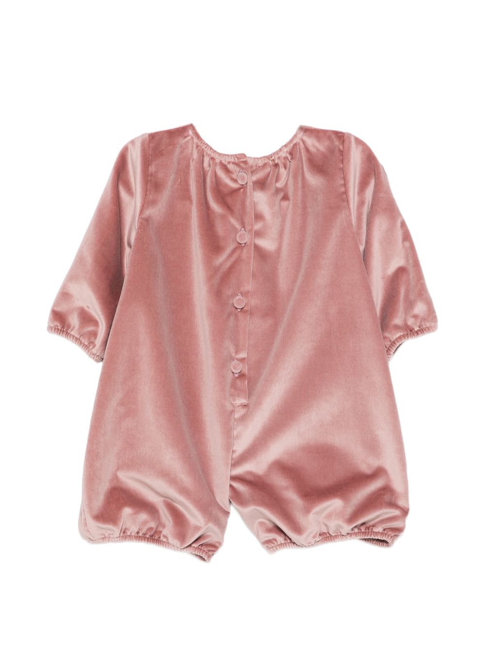 Pagliaccetto per neonata Jesurum Kids rosa in velluto applicata a fiori PICCOLA BEATRICE VAR.05 JESURUM KIDS
