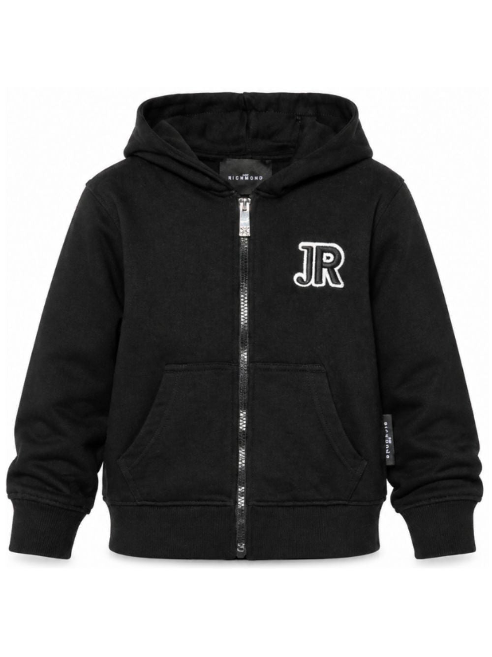 Felpa per bambino John Richmond Junior nera con zip RBA26001FE BLACK JOHN RICHMOND KIDS