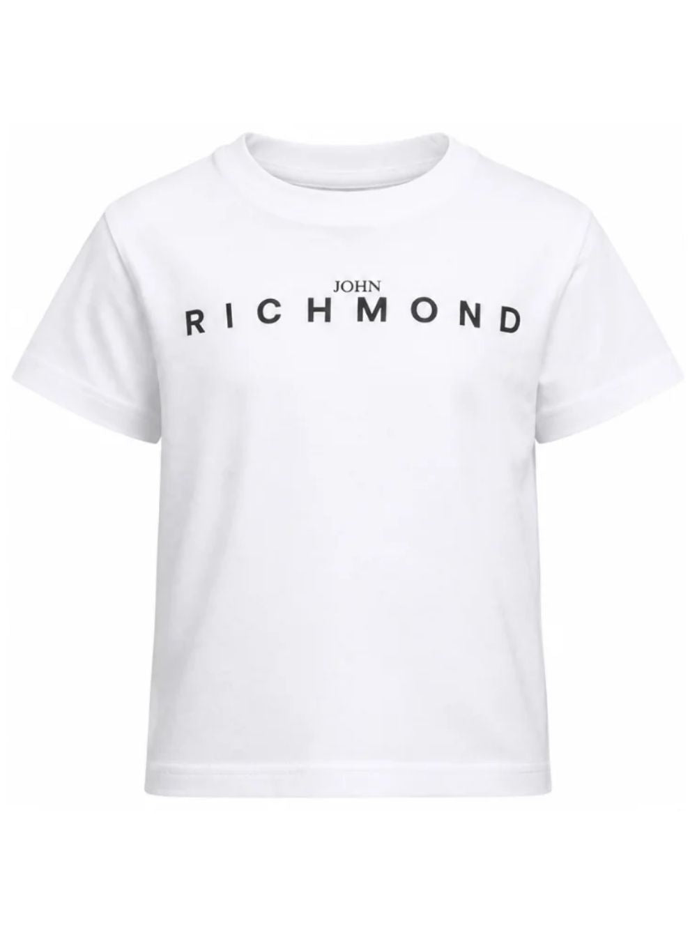 T-shirt per bambino John Richmond Kids bianca con logo sul davanti RBA26009TS WHITE JOHN RICHMOND KIDS