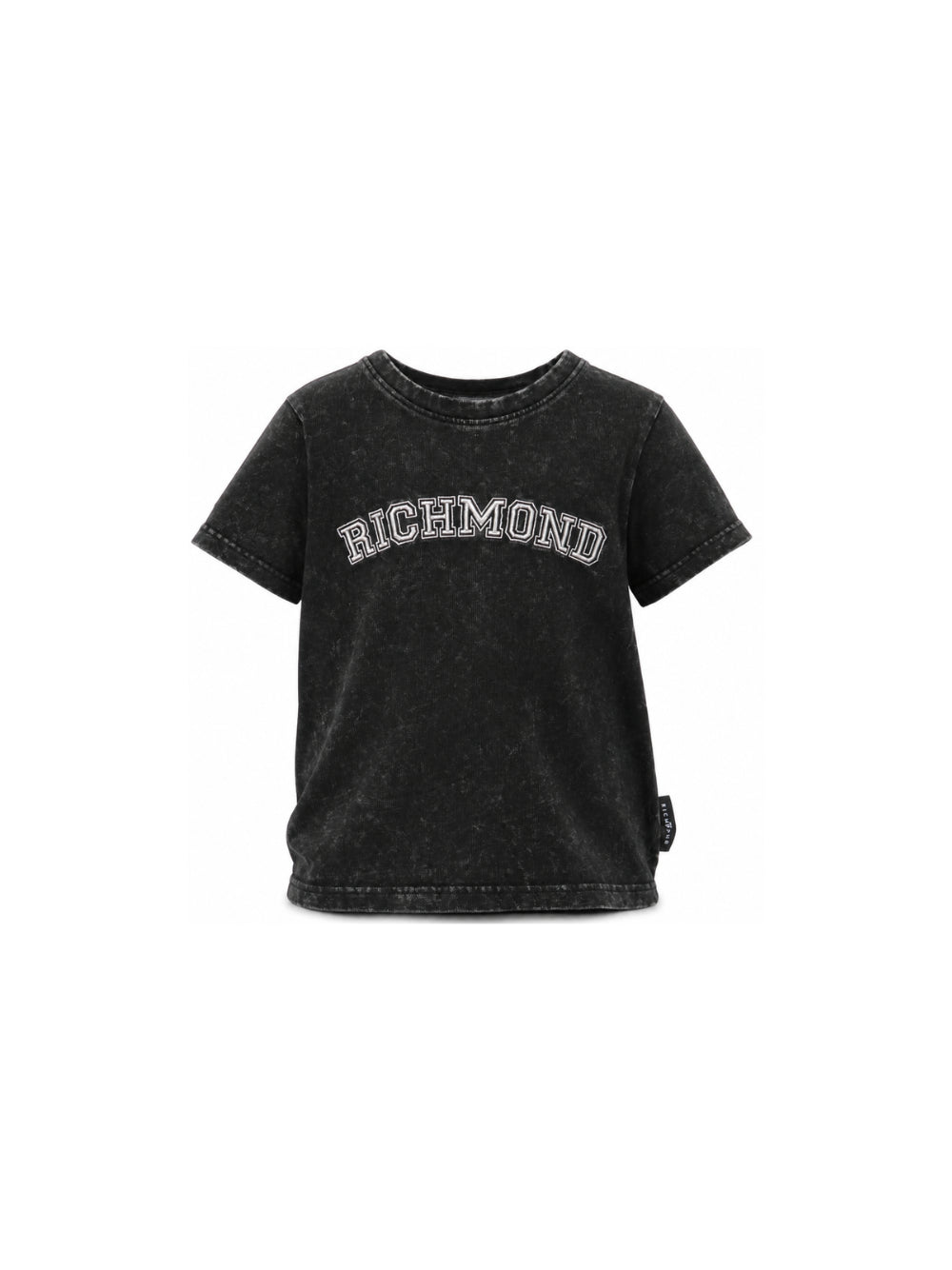 T-shirt per bambino John Richmond Kids nera con dettaglio logo RBA26011TS BLACK JOHN RICHMOND KIDS