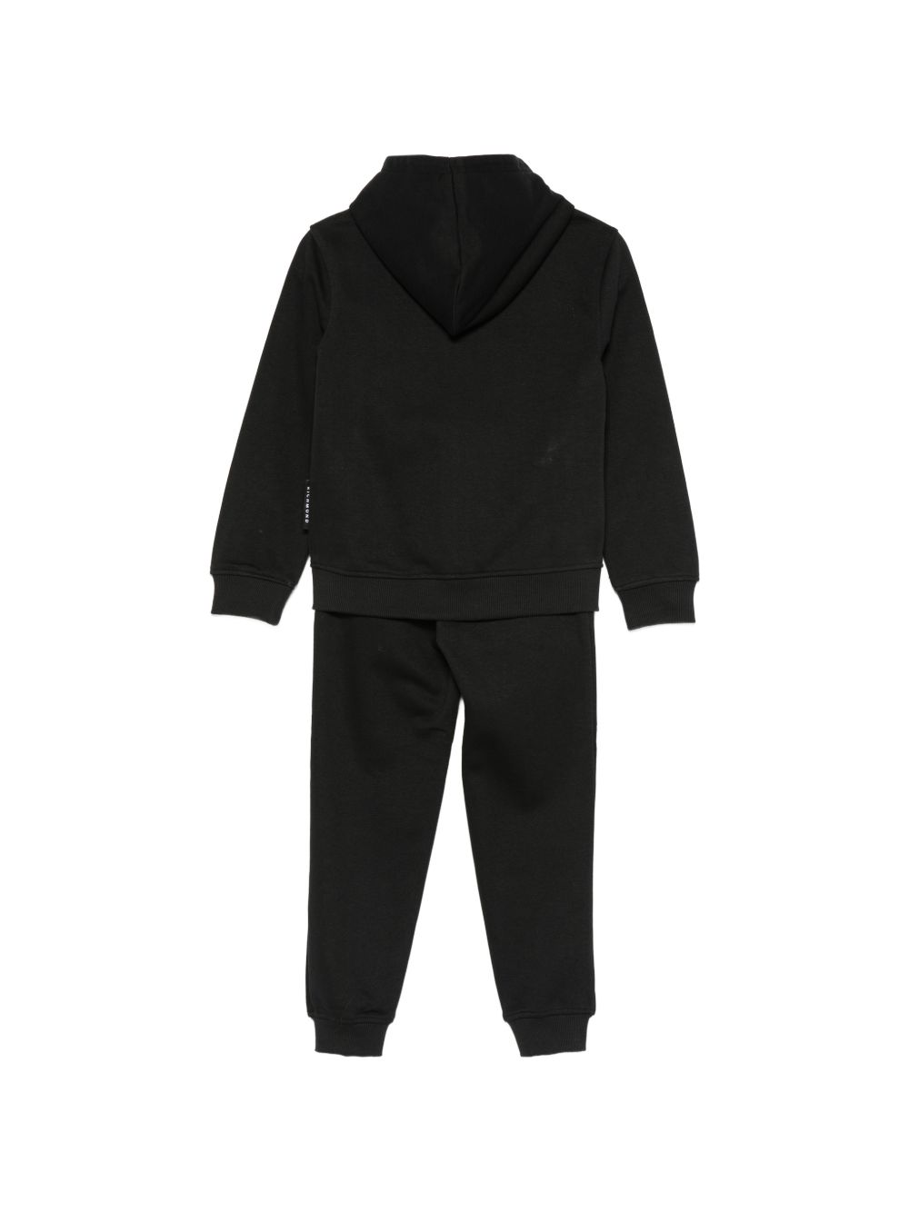 Tuta per bambino John Richmond Junior nera con cappuccio e logo RBA26018CF BLACK JOHN RICHMOND KIDS
