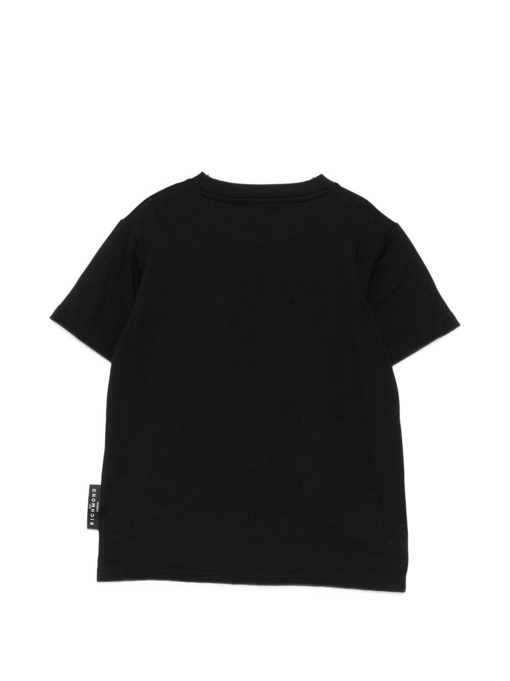 T-shirt per bambino John Richmond Kids nera con applicazione RBA26031TS BLACK JOHN RICHMOND KIDS