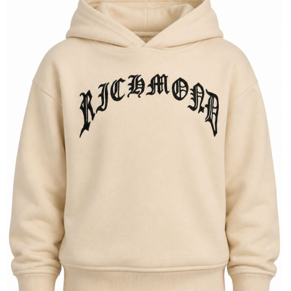 Felpa per bambino John Richmond Kids crema con logo sul davanti RBA26041FE CREAM JOHN RICHMOND KIDS
