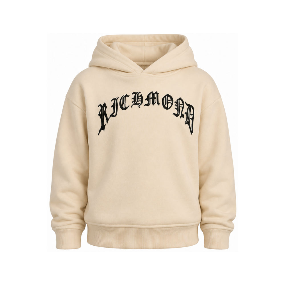 Felpa per bambino John Richmond Kids crema con logo sul davanti RBA26041FE CREAM JOHN RICHMOND KIDS