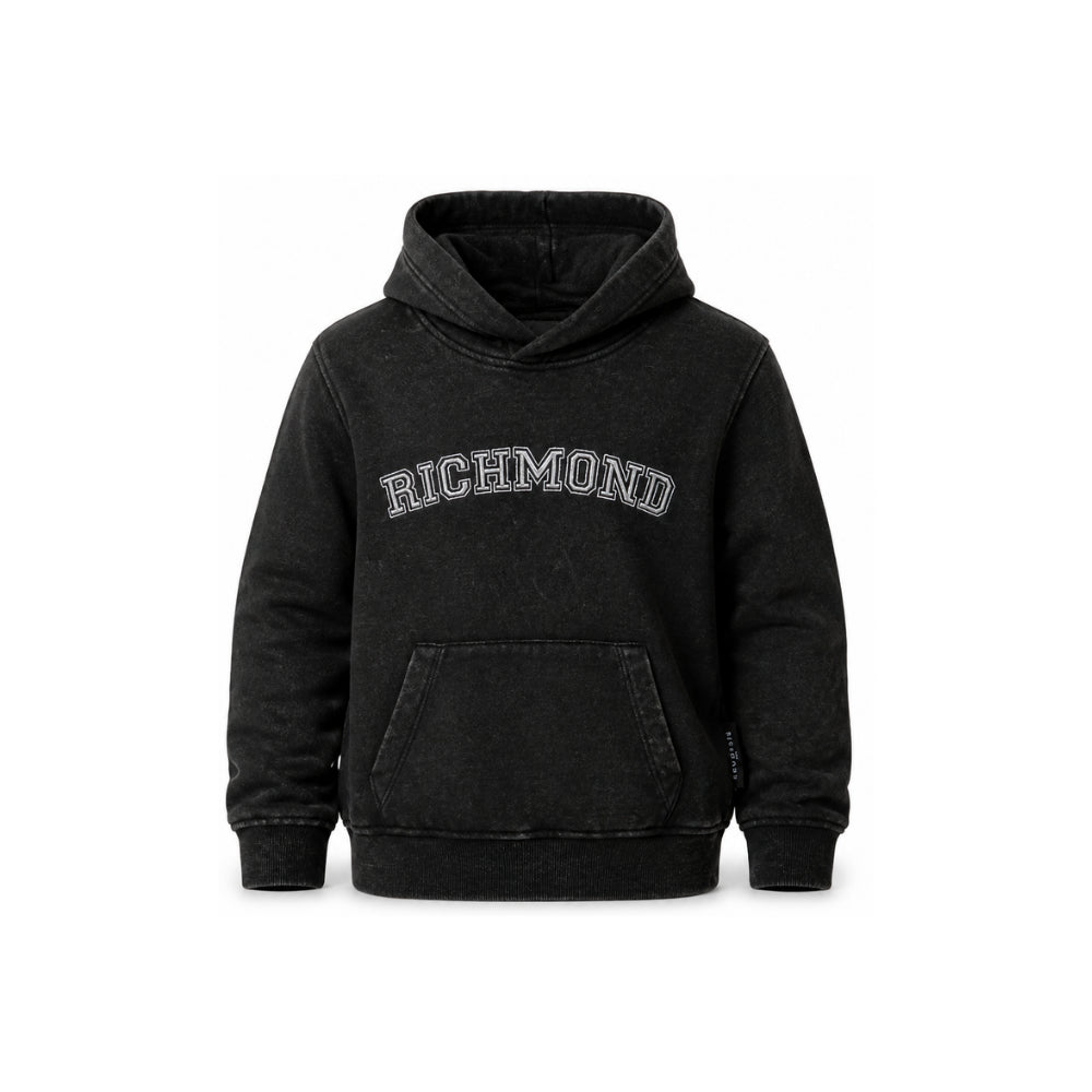 Felpa per bambino John Richmond Junior nero con logo sul davanti RBA26049FE BLACK JOHN RICHMOND KIDS