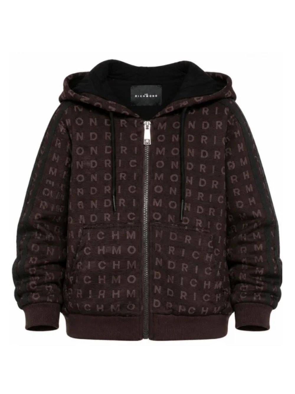 Felpa per bambino John Richmond Junior marrone con monogramma RBA26051FE BROWN JOHN RICHMOND KIDS