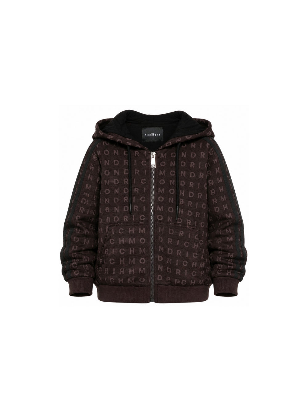 Felpa per bambino John Richmond Junior marrone con monogramma RBA26051FE BROWN JOHN RICHMOND KIDS