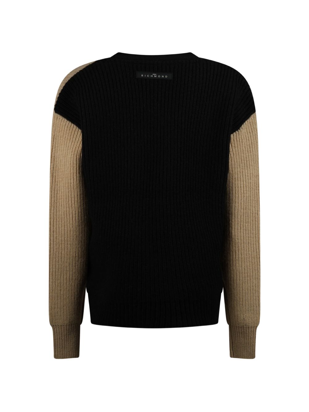 Maglione per bambino John Richmond Kids multicolore con logo ricamato sul davanti RBA26093CD KHAKI JOHN RICHMOND KIDS
