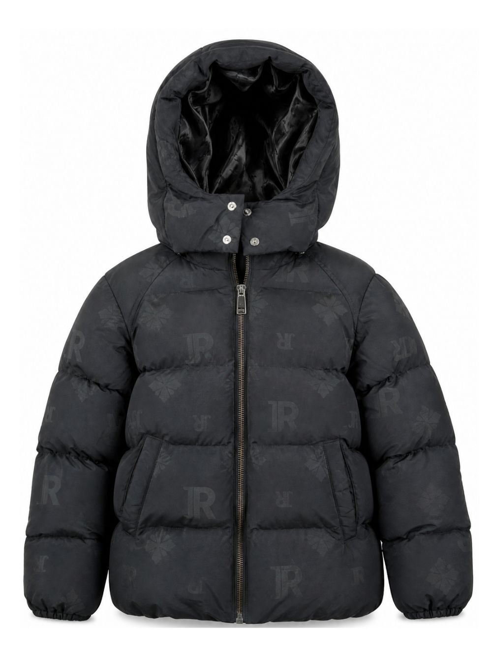Giubbino per bambino John Richmond Kids nero con logo all-over RBA26098PI BLACK JOHN RICHMOND KIDS