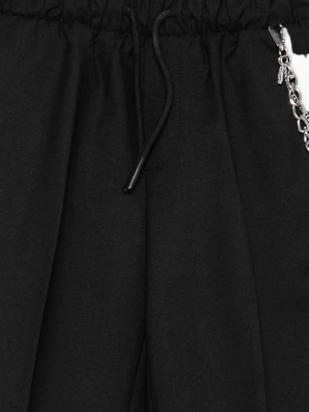 Pantaloni per bambino John Richmond Junior neri con dettaglio catena RBA26126PA BLACK JOHN RICHMOND KIDS