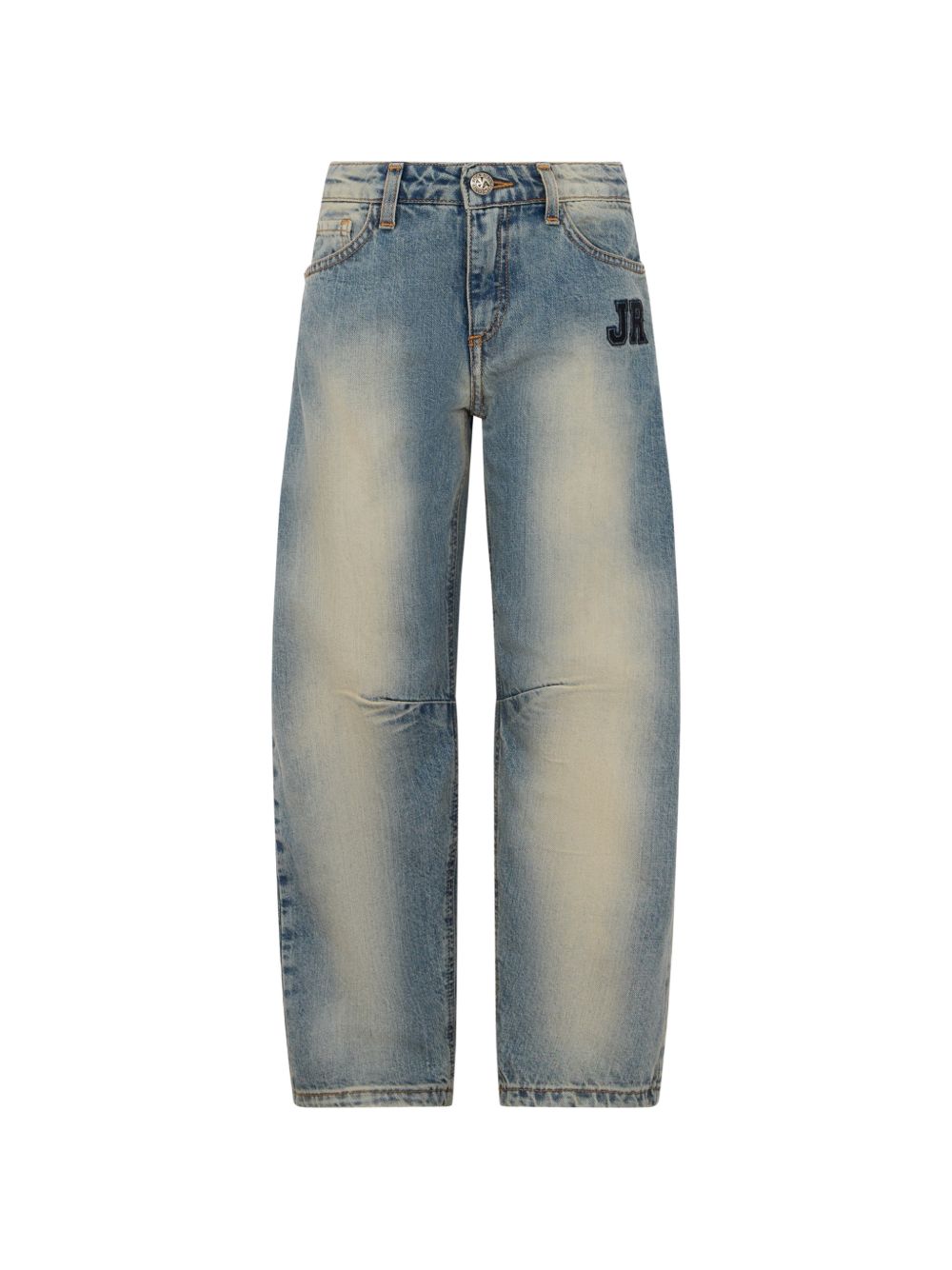 Jeans per bambino John Richmond Kids in denim con applicazione del logo RBA26151JE DENIM SAND JOHN RICHMOND KIDS