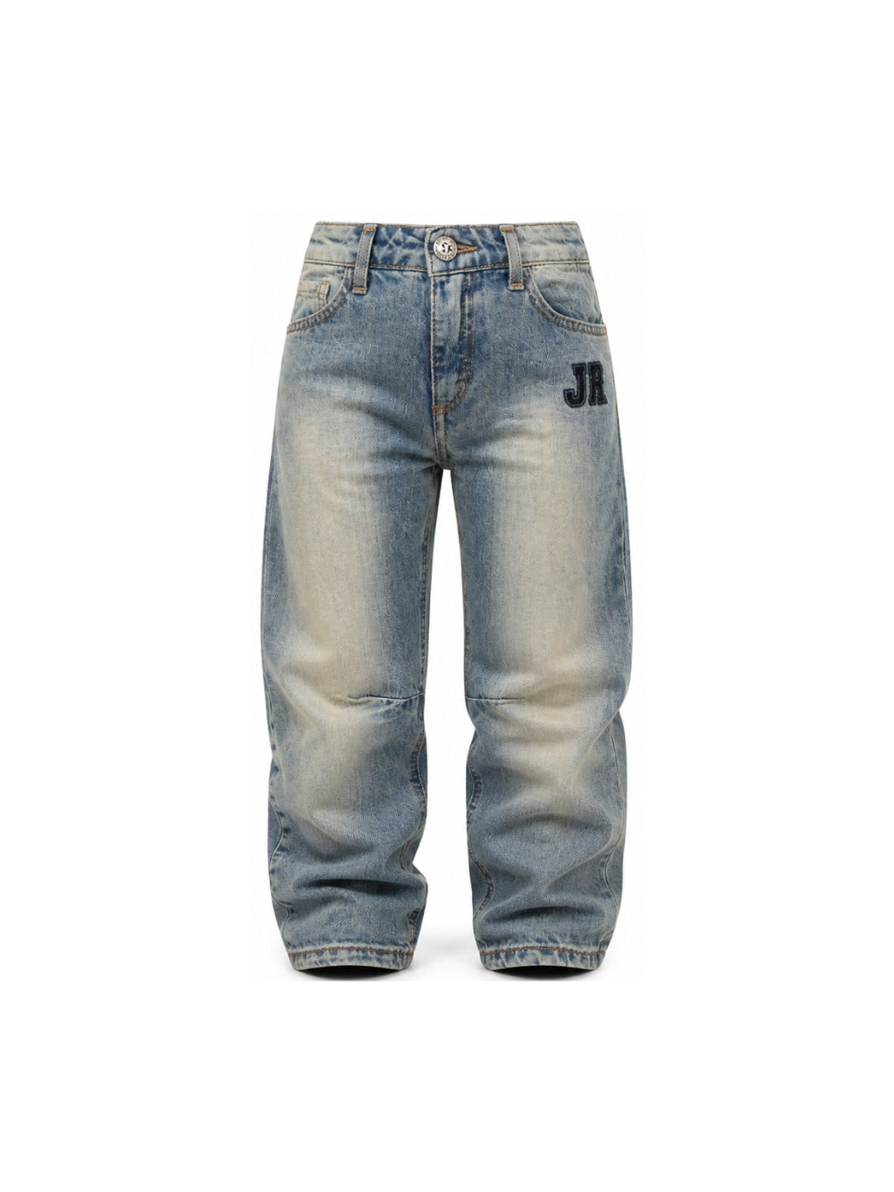 Jeans per bambino John Richmond Kids in denim con applicazione del logo RBA26151JE DENIM SAND JOHN RICHMOND KIDS