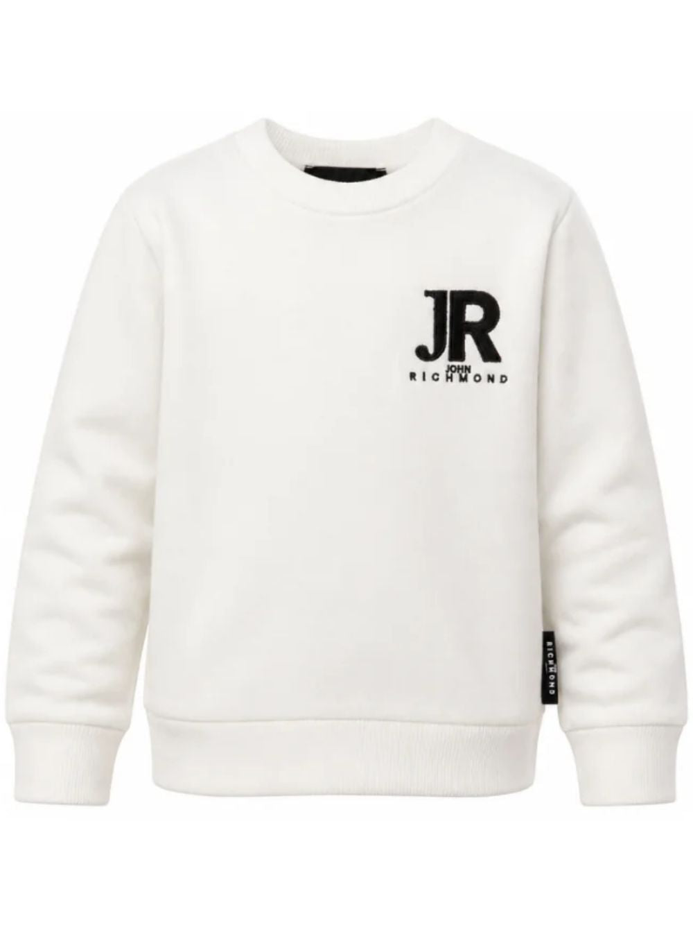 Maglione per bambino John Richmond Kids bianco con ricamo logo RBA26168MA OFF-WHITE JOHN RICHMOND KIDS