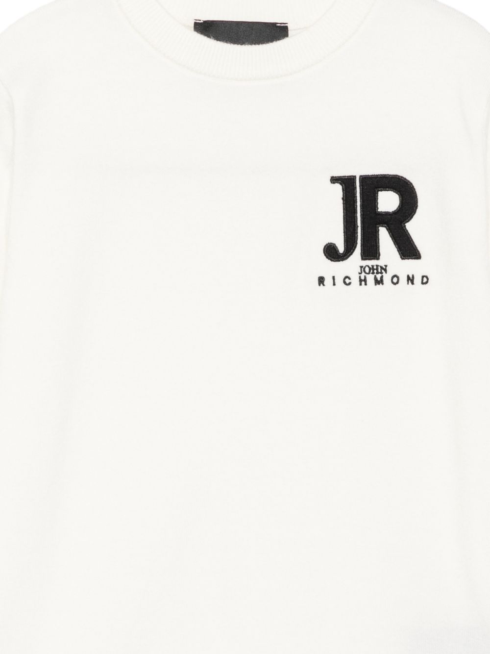 Maglione per bambino John Richmond Kids bianco con ricamo logo RBA26168MA OFF-WHITE JOHN RICHMOND KIDS