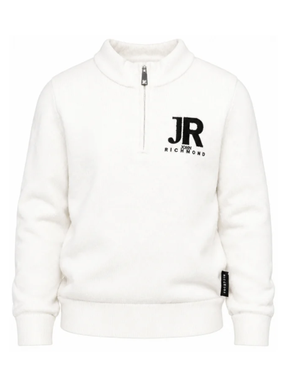 Maglione per bambino John Richmond Kids bianco con dettaglio logo ricamato RBA26170LU OFF-WHITE JOHN RICHMOND KIDS