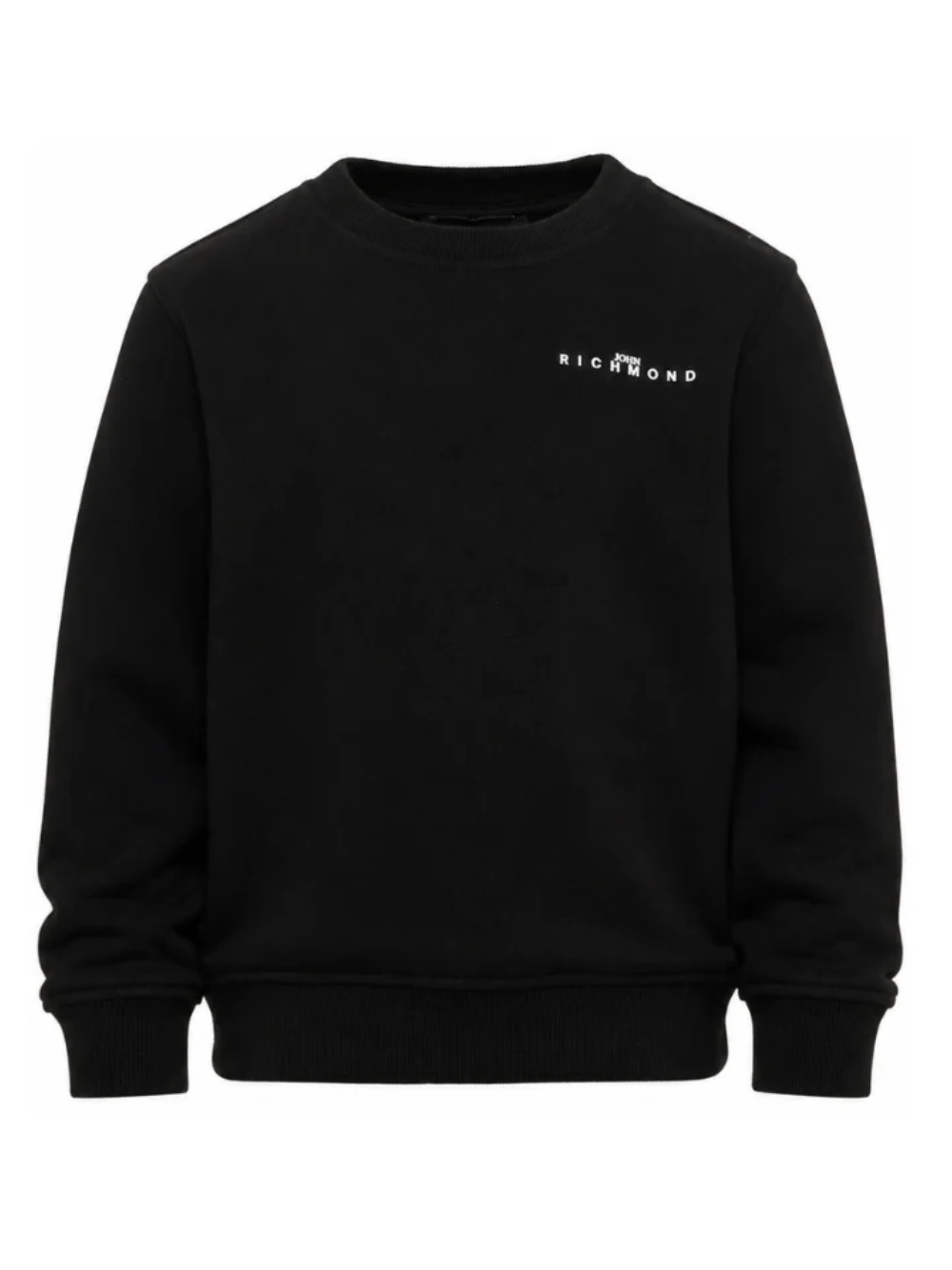 Felpa per bambino John Richmond Junior nera con stampa logo sul davanti RBA26176FE BLACK JOHN RICHMOND KIDS