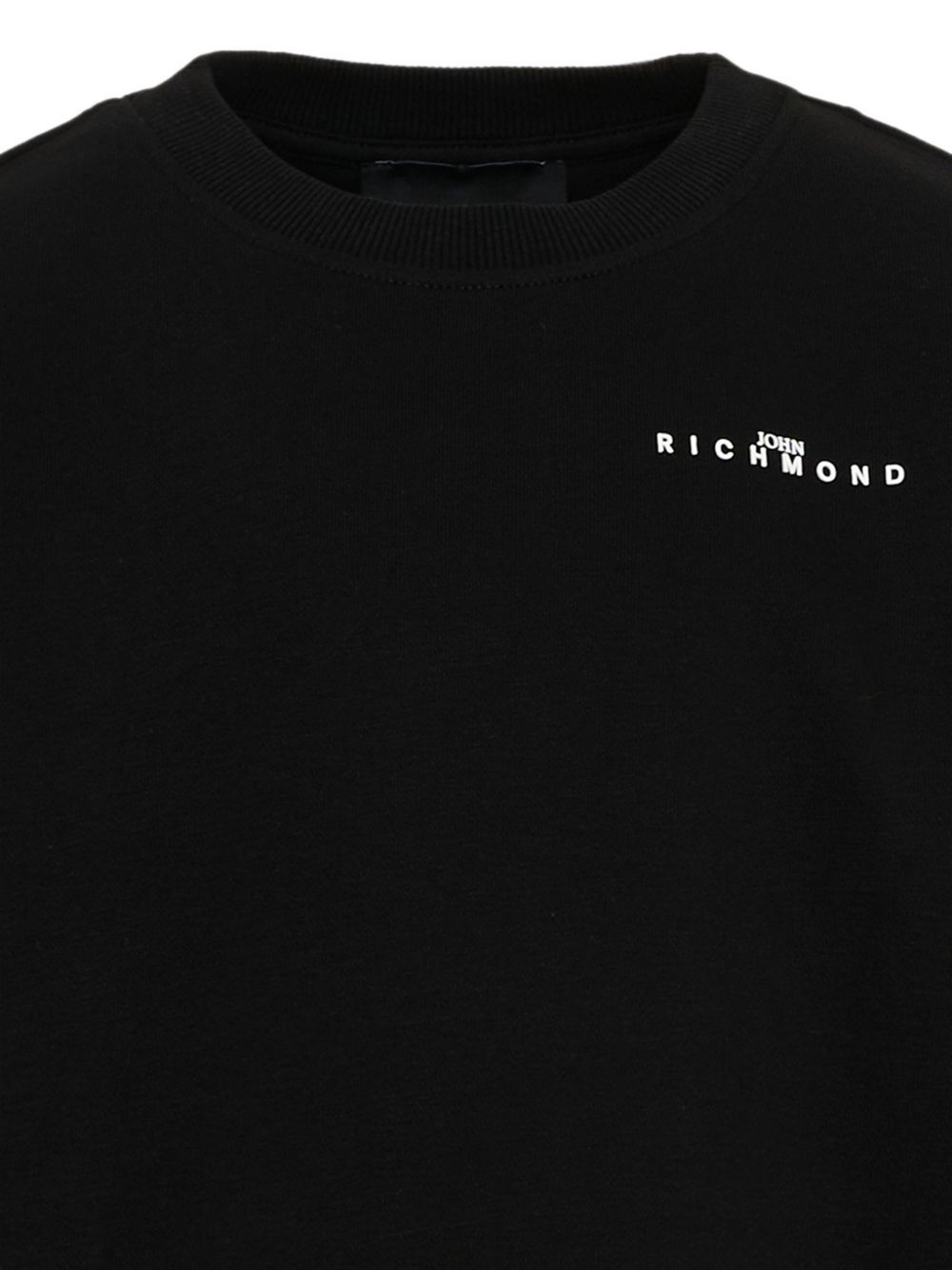 Felpa per bambino John Richmond Junior nera con stampa logo sul davanti RBA26176FE BLACK JOHN RICHMOND KIDS