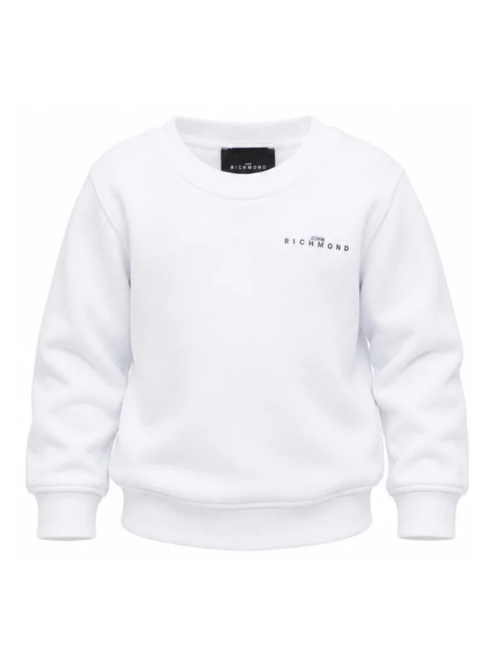 Felpa per bambino John Richmond Junior bianca con stampa logo sul davanti RBA26176FE WHITE JOHN RICHMOND KIDS