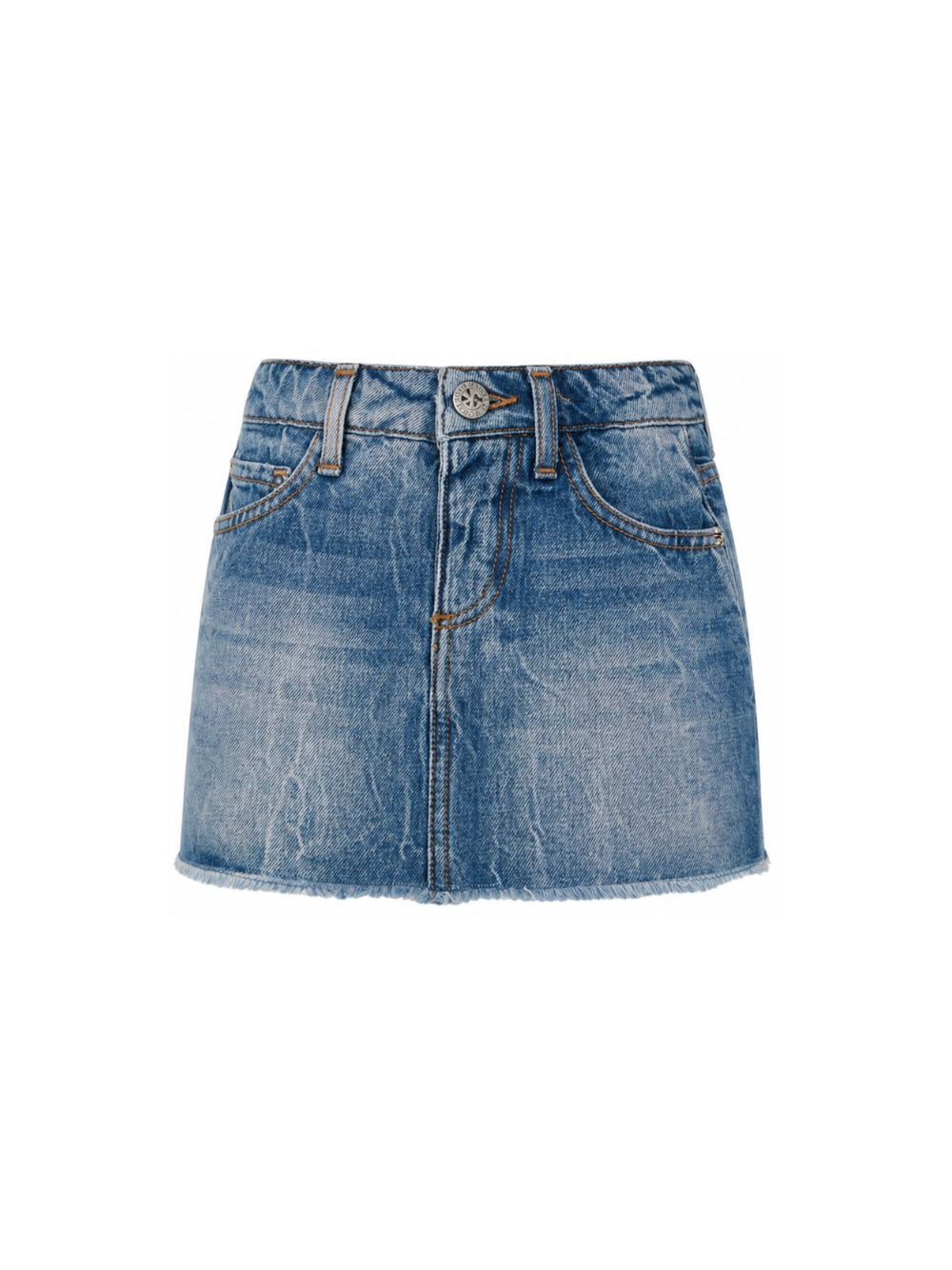 Gonna per bambina John Richmond Kids in denim con applicazione posteriore RGA26050GO DENIM BLUE MEDIUM JOHN RICHMOND KIDS