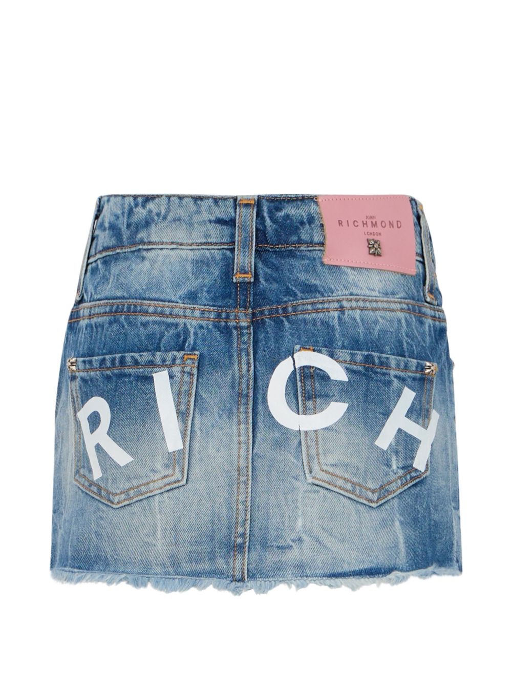 Gonna per bambina John Richmond Kids in denim con applicazione posteriore RGA26050GO DENIM BLUE MEDIUM JOHN RICHMOND KIDS