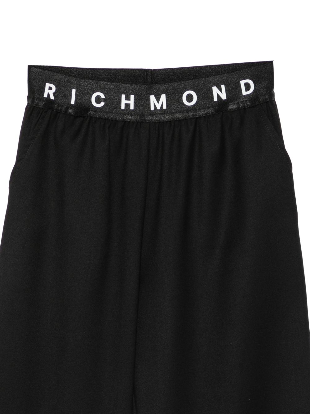 Pantaloni per bambina John Richmond Kids neri con orli con risvolto RGA26055PA BLACK JOHN RICHMOND KIDS