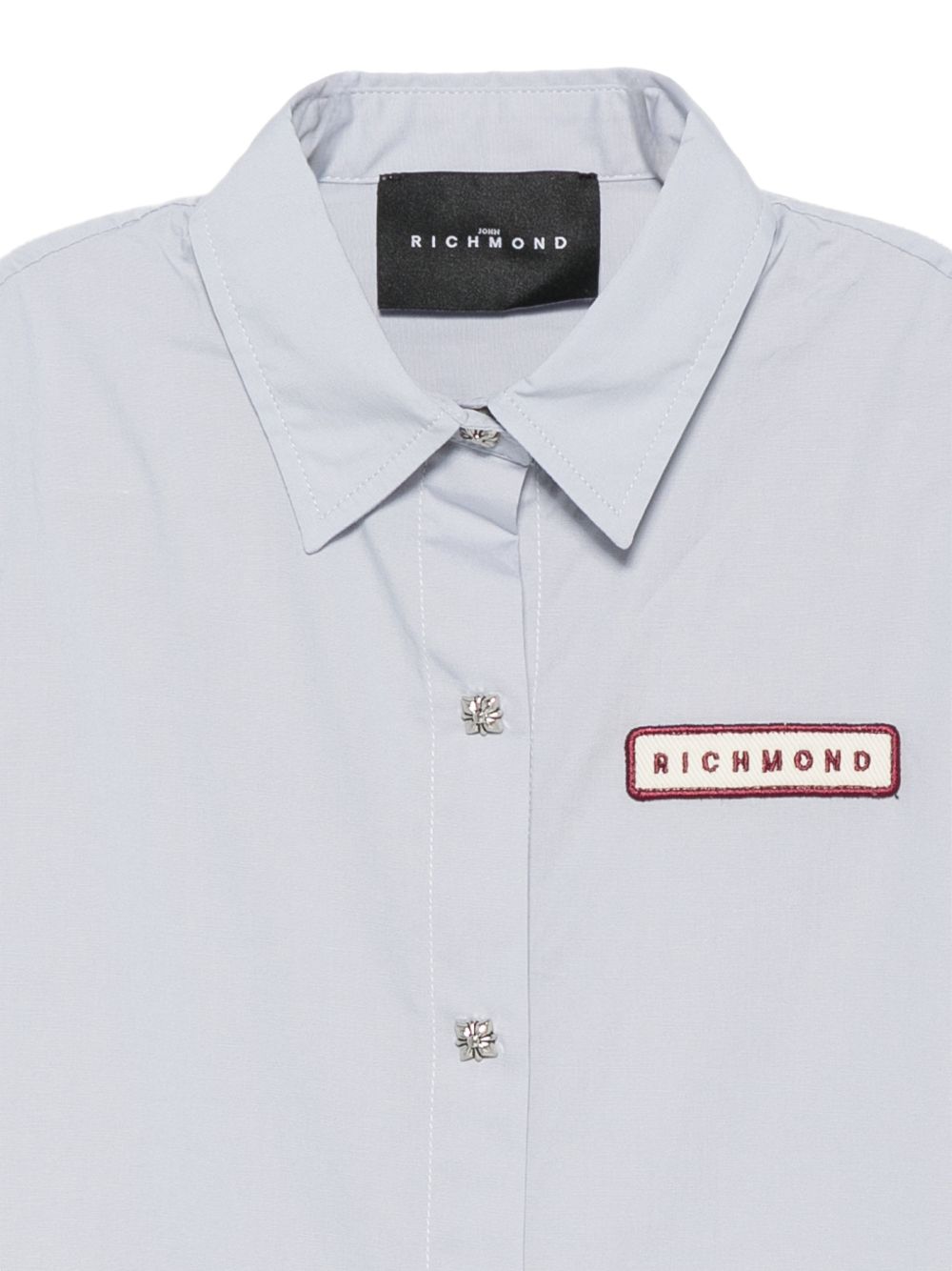 Camicia per bambino John Richmond Kids azzurro con patch logo RGA26078CA SKY JOHN RICHMOND KIDS