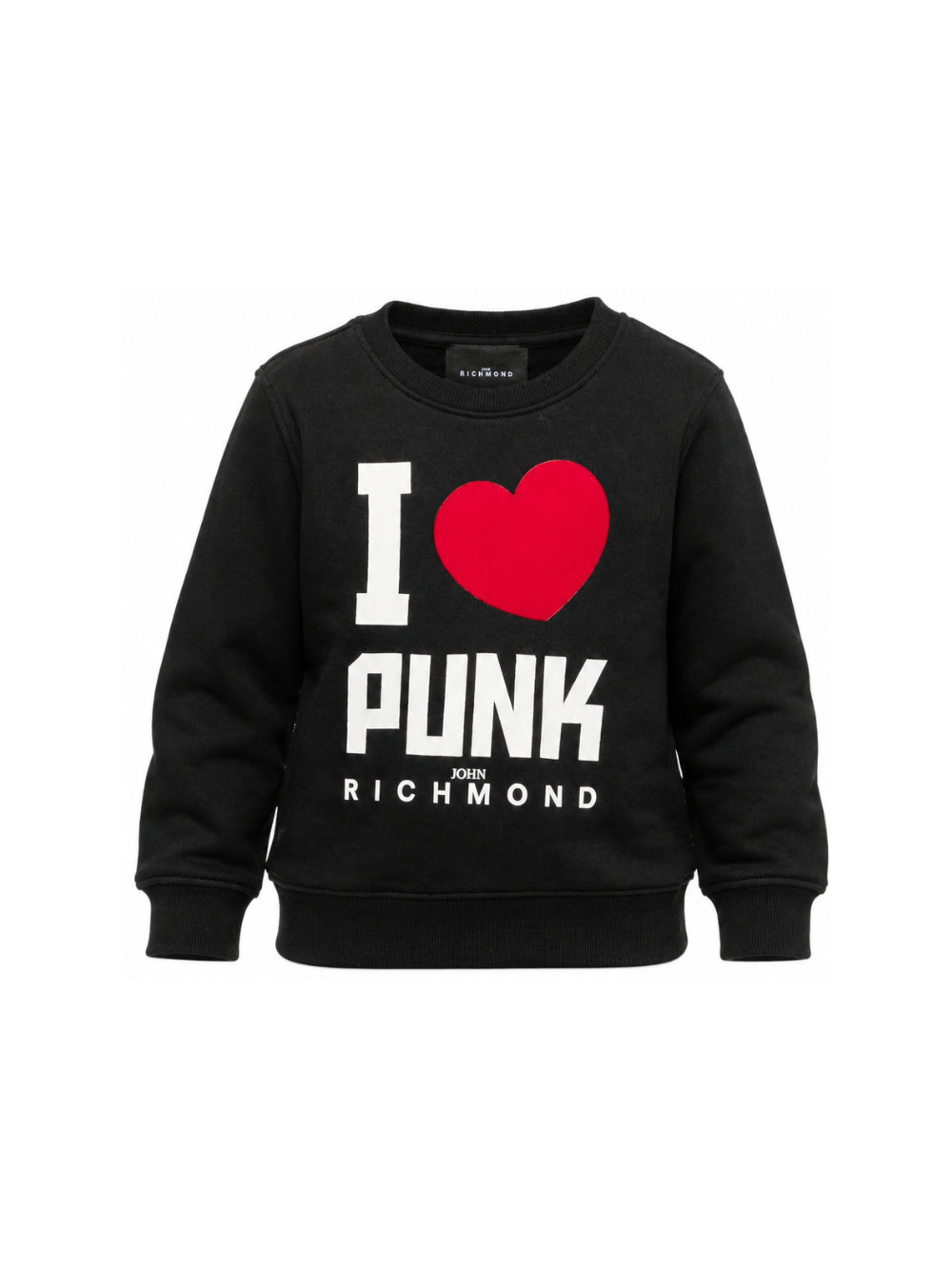 Felpa per bambina John Richmond Kids nera con stampa grafica RGA26149FE BLACK JOHN RICHMOND KIDS