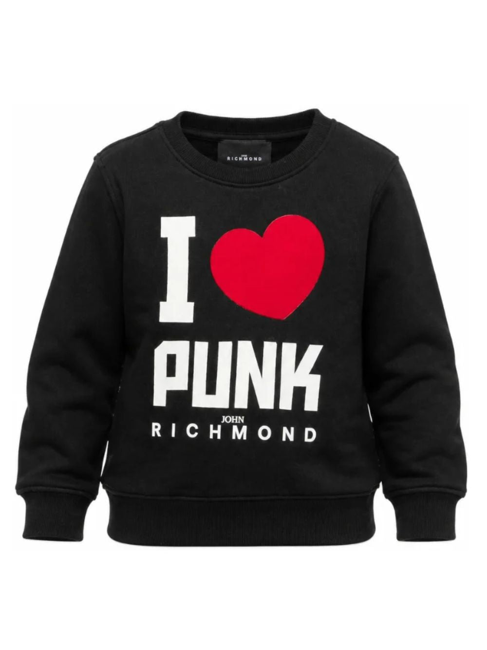 Felpa per bambina John Richmond Kids nera con stampa grafica RGA26149FE BLACK JOHN RICHMOND KIDS