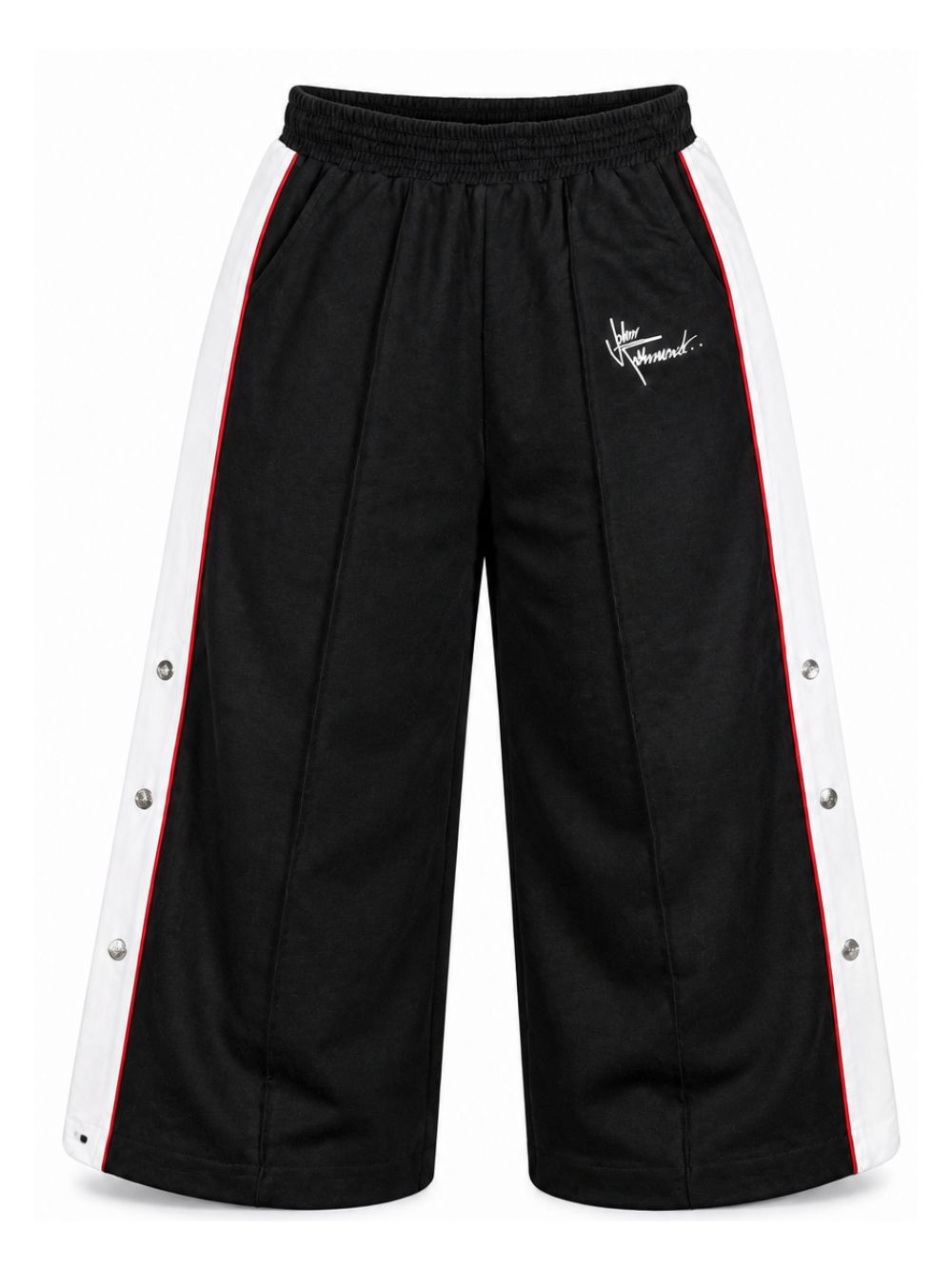 Pantaloni sportivi per bambina John Richmond Kids neri con bottoni applicati sui lati RGA26176PA BLACK JOHN RICHMOND KIDS