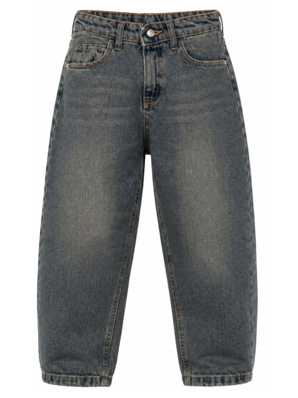 Jeans per bambina John Richmond Kids in denim con finitura sbiadita RGA26187JE DENIM BLUE MEDIUM JOHN RICHMOND KIDS