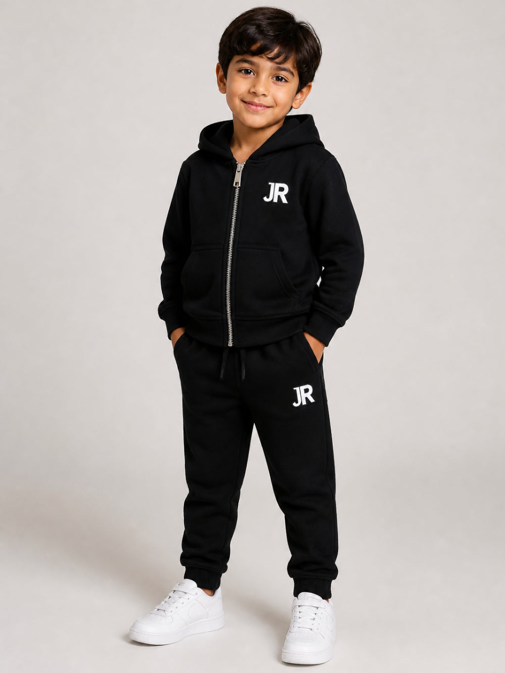 Completo per neonato John Richmond Kids nero con applicazione logo RIA26001CF BLACK JOHN RICHMOND KIDS