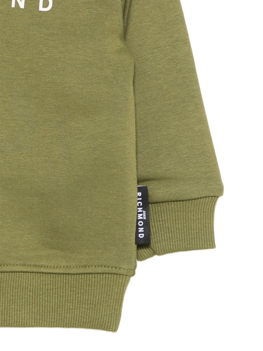 Felpa per neonato John Richmond Kids verde con dettaglio logo sul davanti RIA26003FE GREEN MILITARY JOHN RICHMOND KIDS