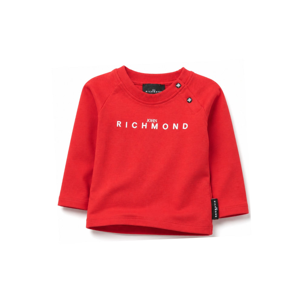 T-shirt per neonato John Richmond Kids rossa con logo sul davanti RIA26006TS RED JOHN RICHMOND KIDS