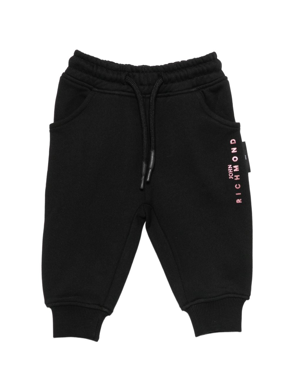 Completo per neonata John Richmond Kids rosa e nero con dettaglio logo RIA26064CF PINK BEGONIA JOHN RICHMOND KIDS