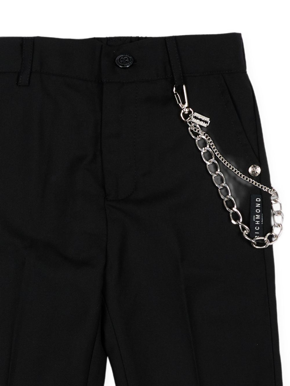 Pantaloni per neonato John Richmond Kids neri con dettaglio a catena RIA26065PA BLACK JOHN RICHMOND KIDS