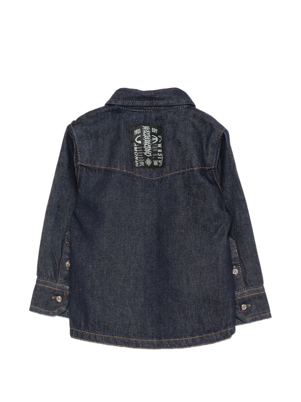 Camicia per neonato John Richmond Kids blu scuro con logo ricamato RIA26068CA DENIM BLUE DARK JOHN RICHMOND KIDS