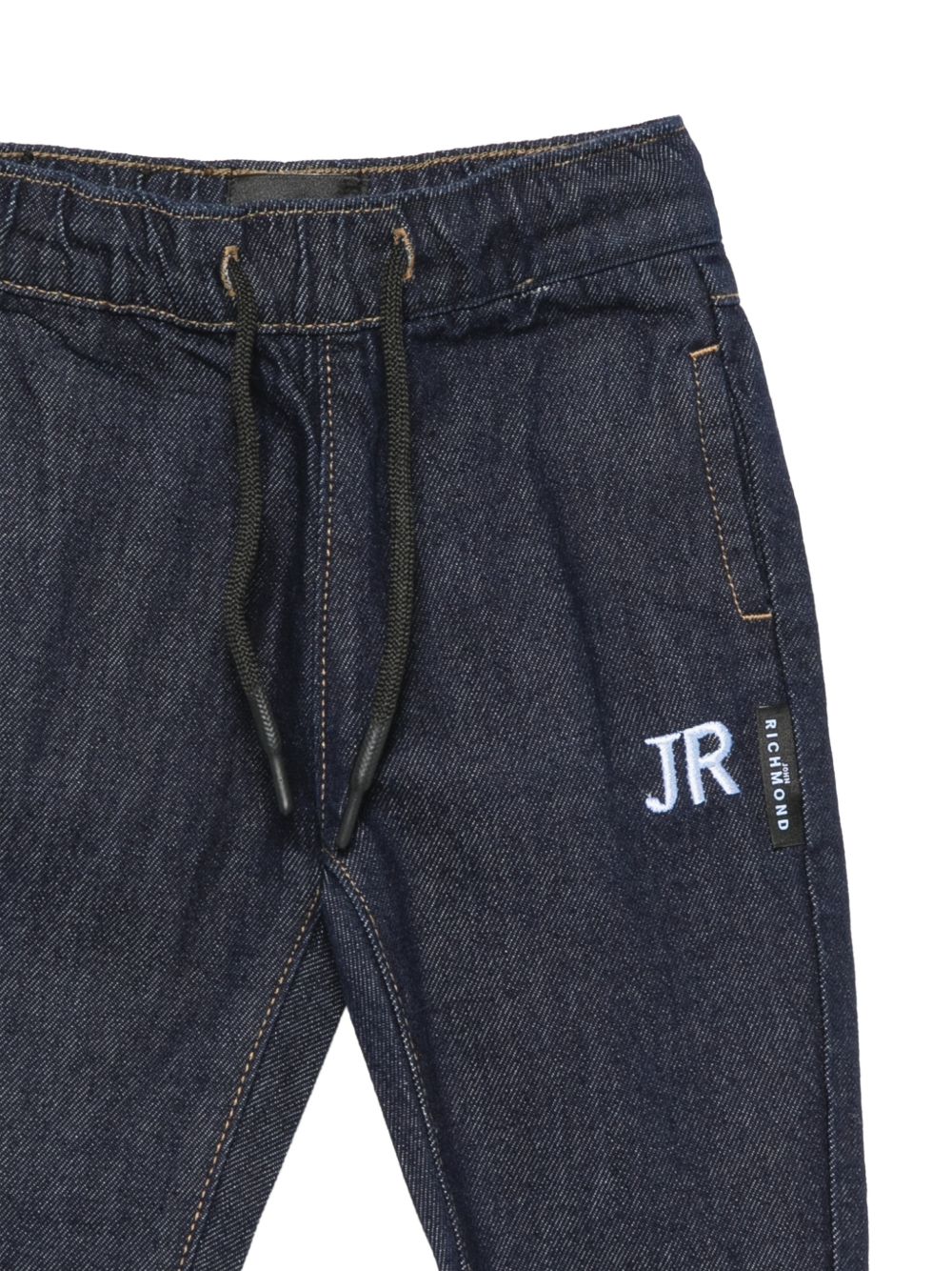 Jeans per neonato John Richmond Kids blu con logo ricamato sul davanti RIA26070JE DENIM BLUE DARK JOHN RICHMOND KIDS