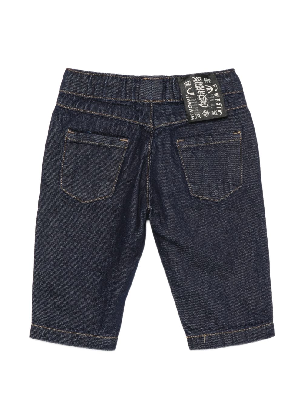 Jeans per neonato John Richmond Kids blu con logo ricamato sul davanti RIA26070JE DENIM BLUE DARK JOHN RICHMOND KIDS
