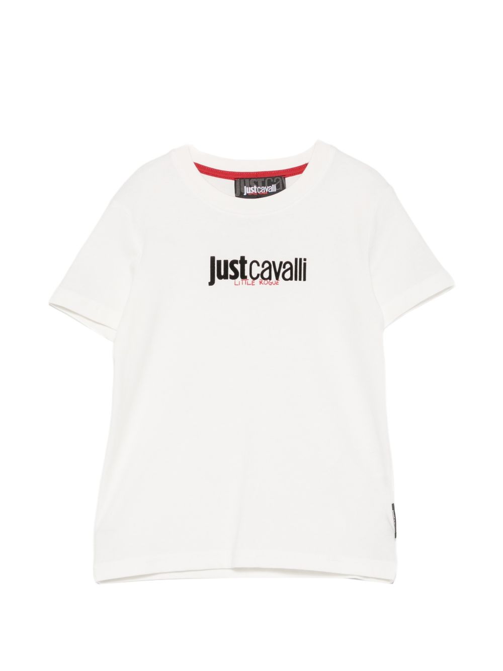 T-shirt per bambino Just Cavalli Kids bianca con logo sul davanti JBA26005TS MARSHMALLOW JUST CAVALLI KIDS