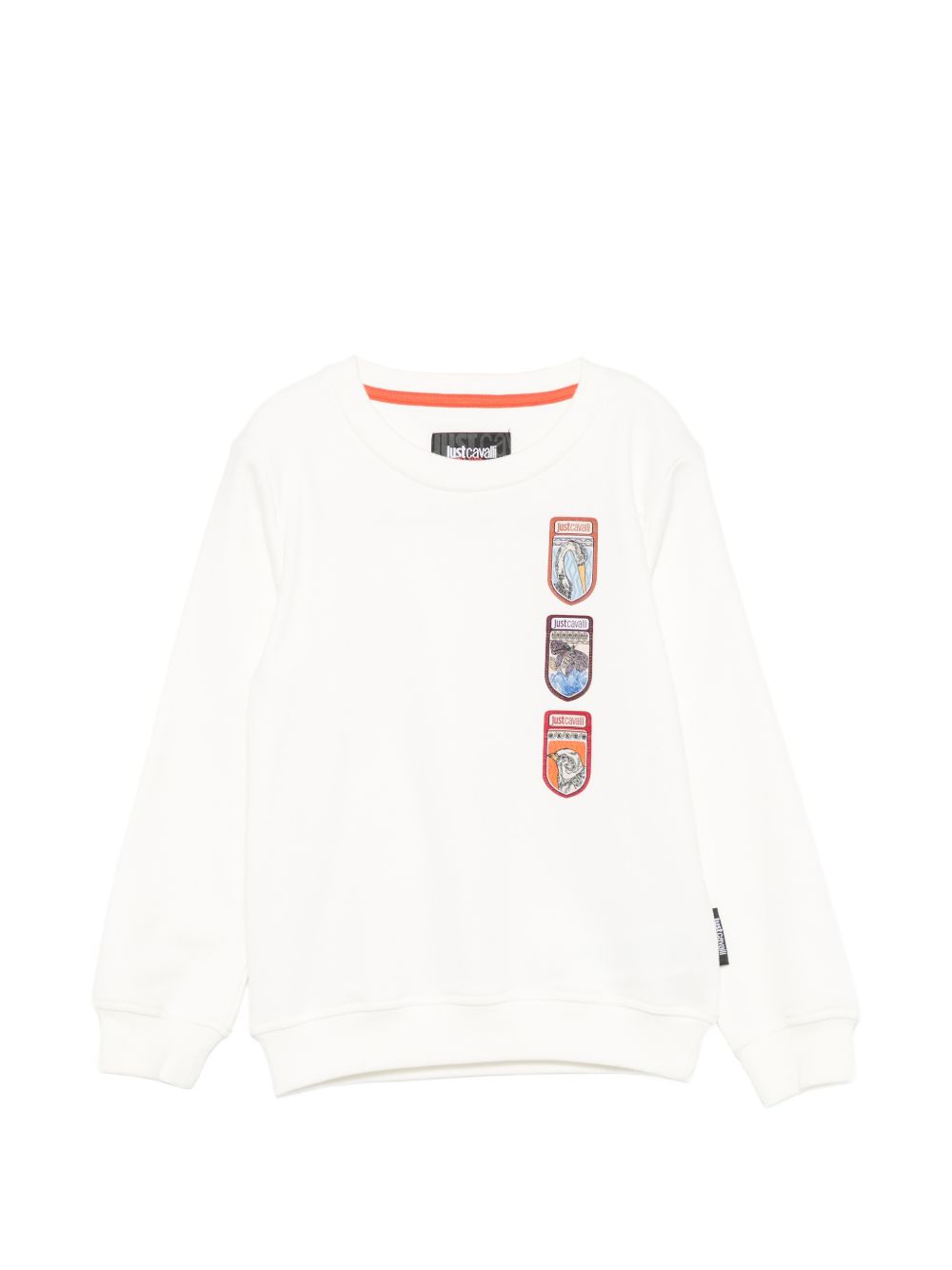 Felpa per bambino Just Cavalli Kids bianca con applicazione JBA26023FE MARSHMALLOW JUST CAVALLI KIDS